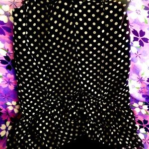 Polka dot halter neck knee length dress
